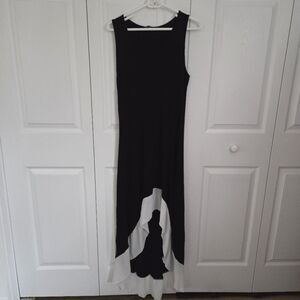 Double Zero Elegant Black and White Sleeveless Dress Womens Size Large